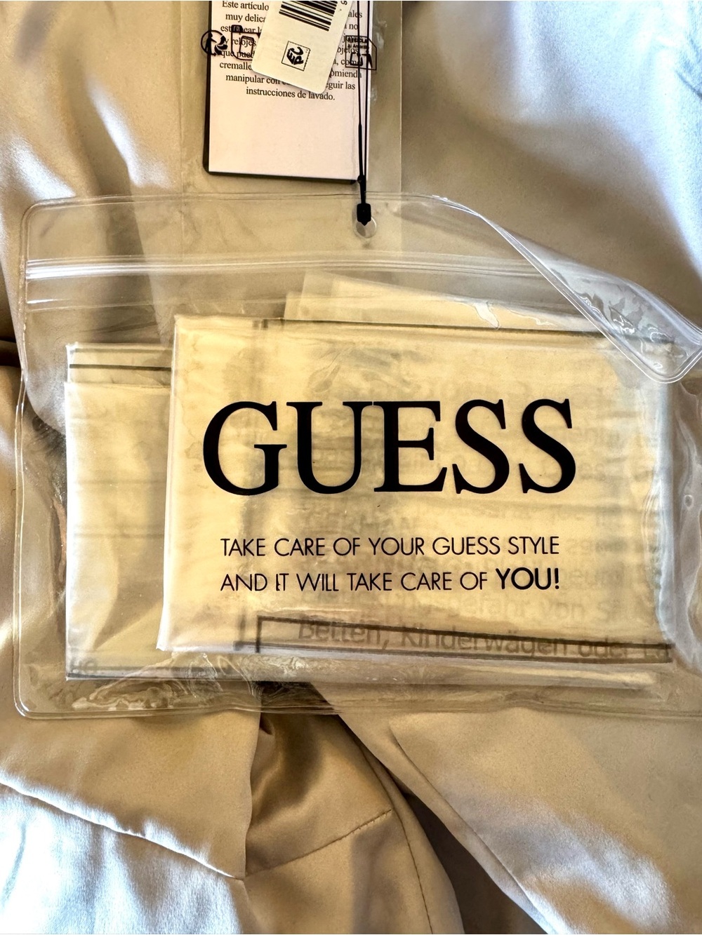 NWT Guess Clelia embroidered metallic silver trucker jacket - Picture 12 of 16